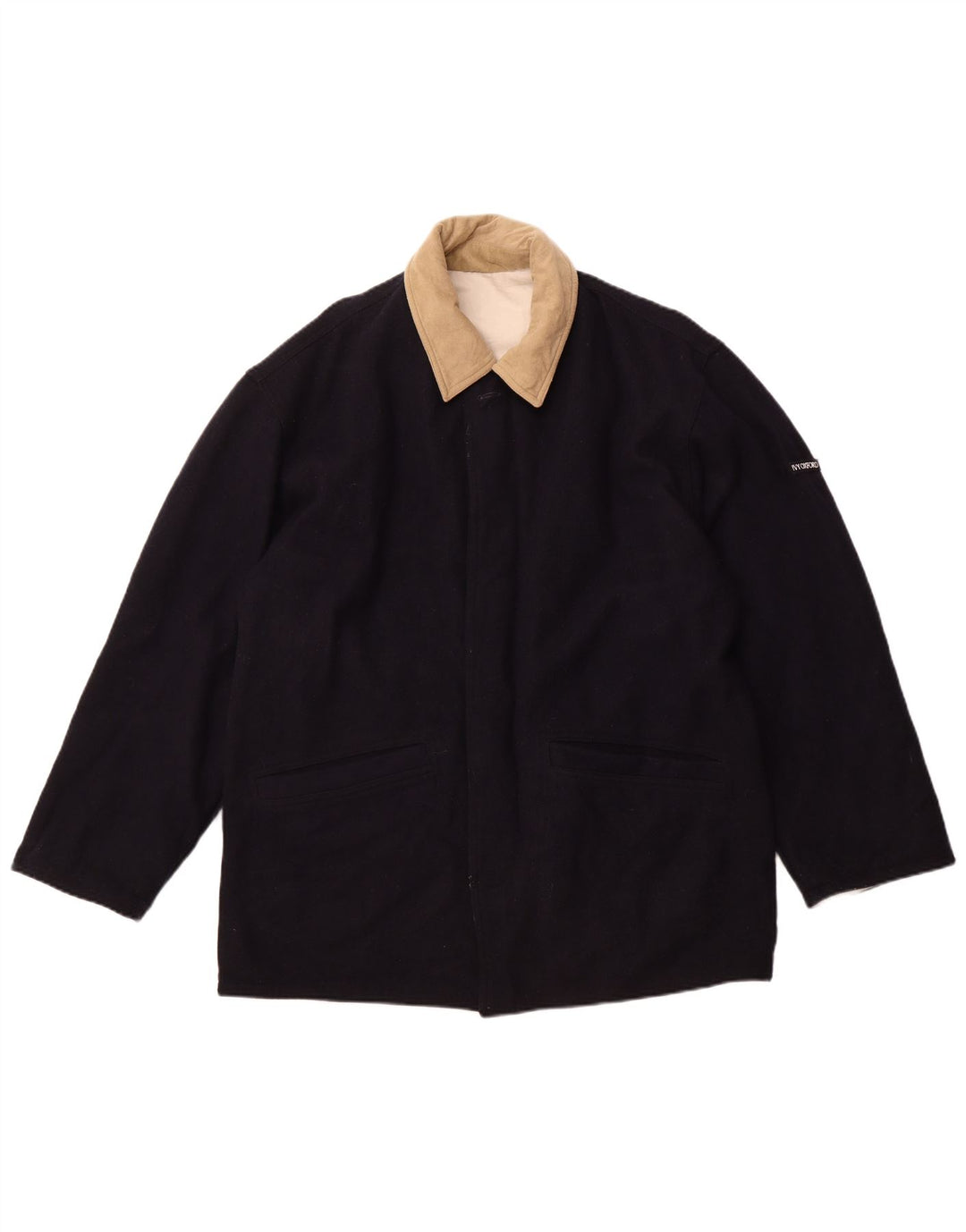 IVY OXFORD Chaqueta cortavientos para hombre UK 42 XL Algodón azul marino