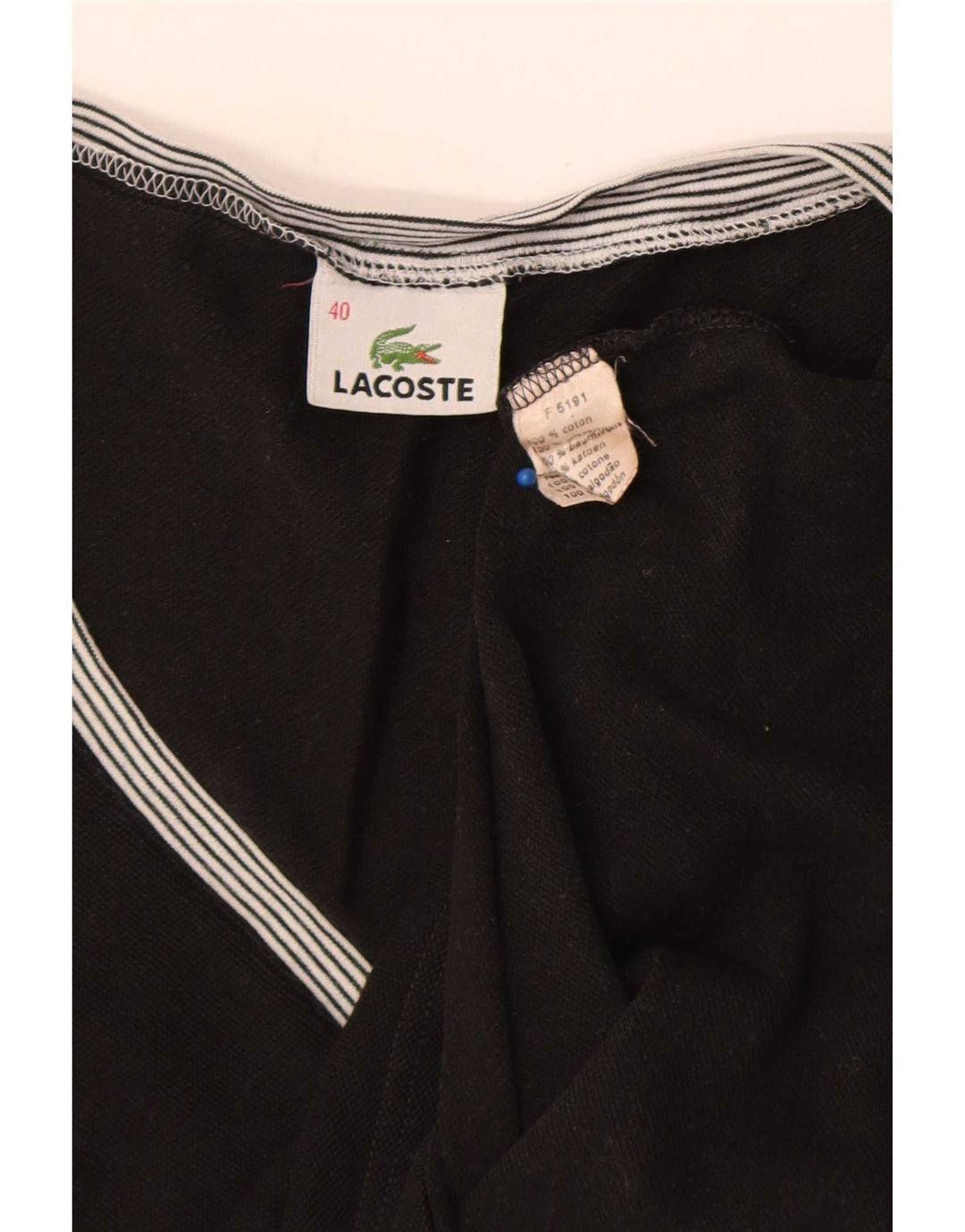 Camiseta Lacoste Mujer Talla 40 Mediana Negro