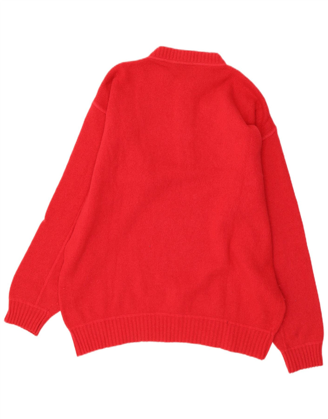 AMERICANINO Suéter con cuello redondo y gráfico para hombre, talla grande, rojo