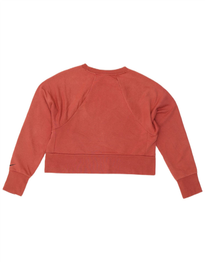 NIKE Mujer Dri Fit Sudadera con gráfico extragrande UK 6 XS Algodón rojo