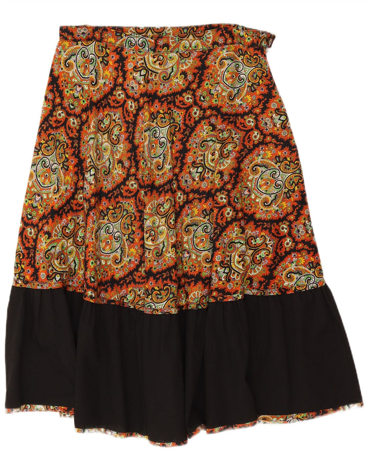 Vintage Mujer A-Line Falda W30 Medio Multicolor Paisley