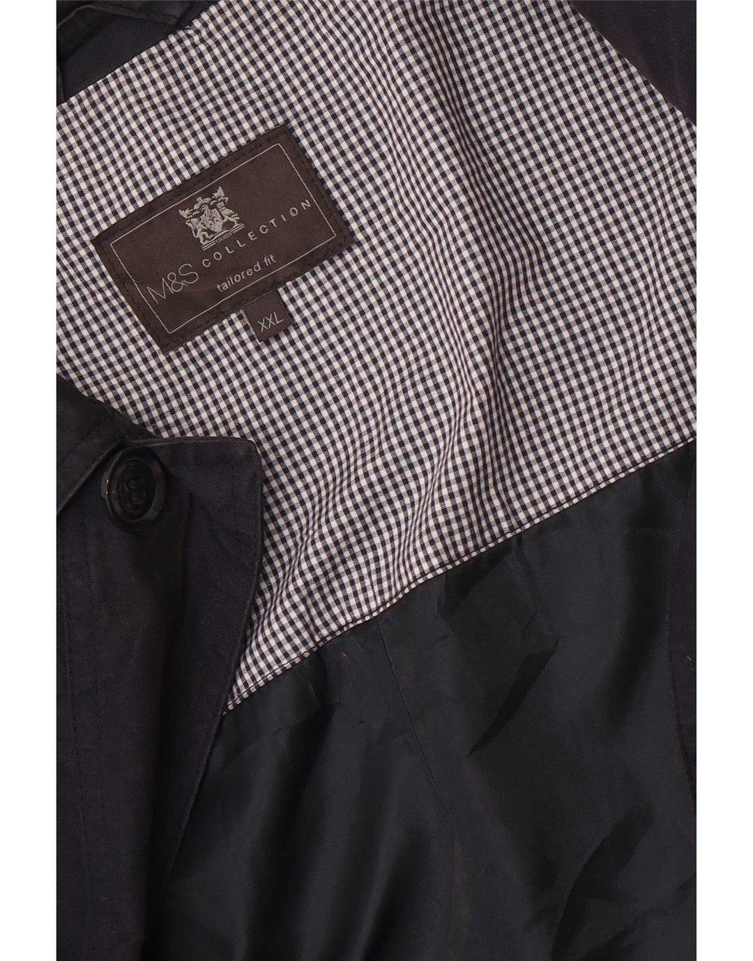 Marks & Spencer Abrigo entallado para hombre UK 44 2XL Azul marino