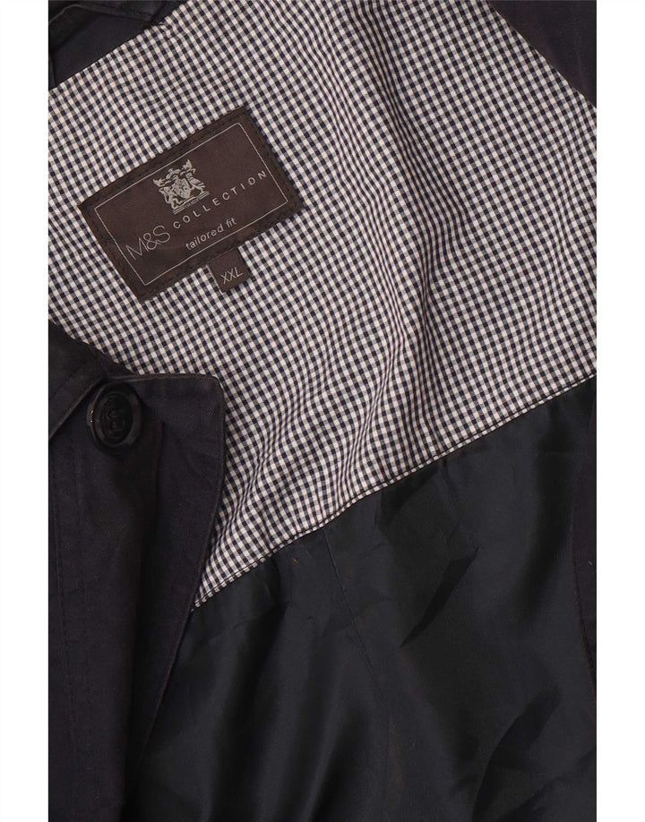 Marks & Spencer Abrigo entallado para hombre UK 44 2XL Azul marino