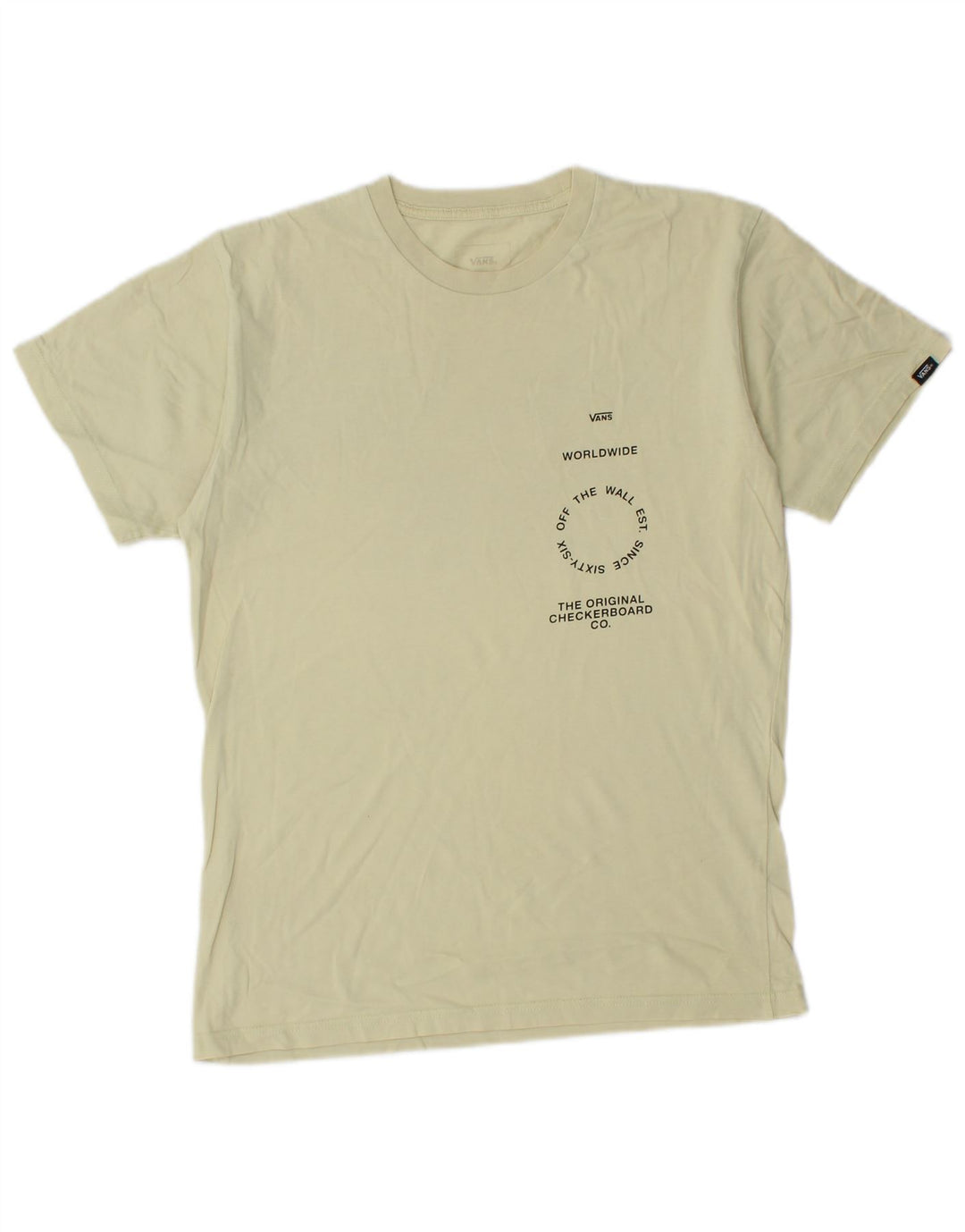 Vans Camiseta con gráfico de corte clásico para hombre, talla pequeña, amarillo