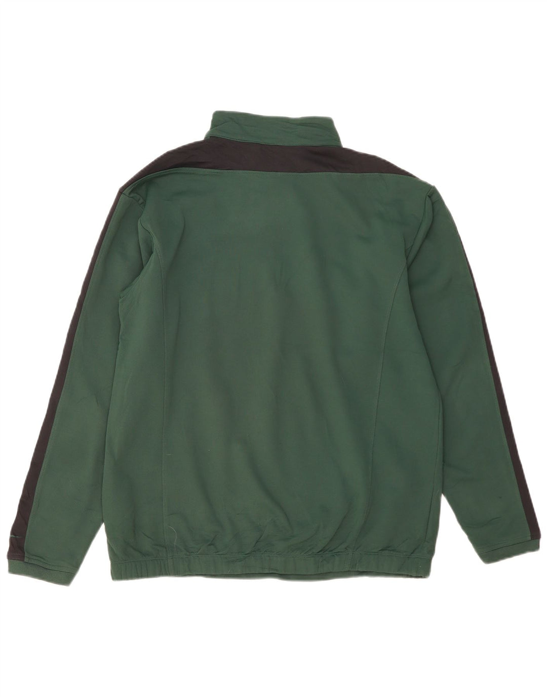 NIKE Hombre Zip Neck Sudadera Jumper Large Verde Colorblock Poliéster