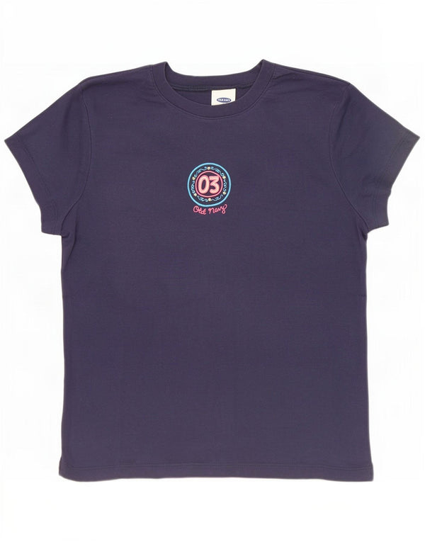 Old Navy Camiseta gráfica para mujer Top UK 44 Algodón azul grande