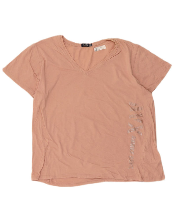 Avirex Camiseta gráfica para mujer Top UK 20 2XL Algodón rosa