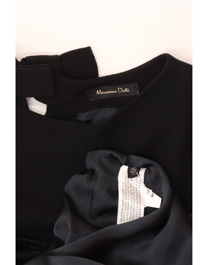 Massimo Dutti Vestido Recto Mujer EU 40 Mediano Viscosa Negro