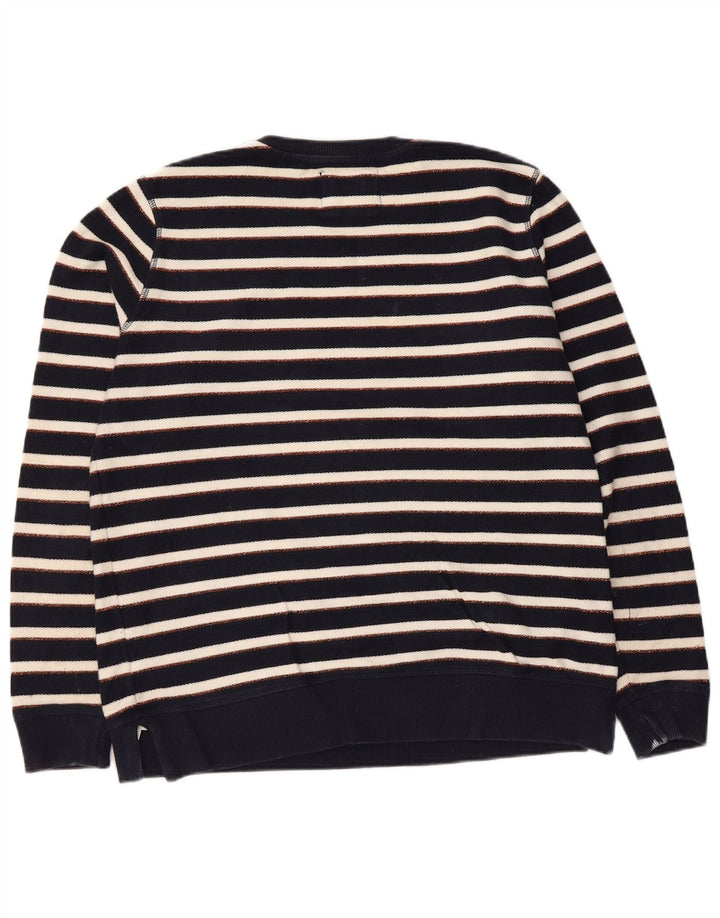 Fat Face - Sudadera para mujer, talla 40, talla mediana, color azul marino, rayas náuticas