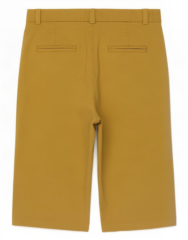 Marks & Spencer Pantalones cortos chinos para mujer UK 10 Small W30 Algodón amarillo