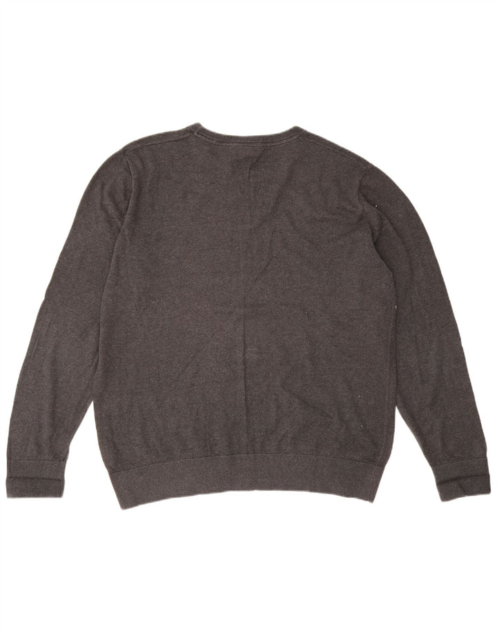 Gap Jersey De Cuello Redondo Para Hombre Jersey De Algodón Gris Grande