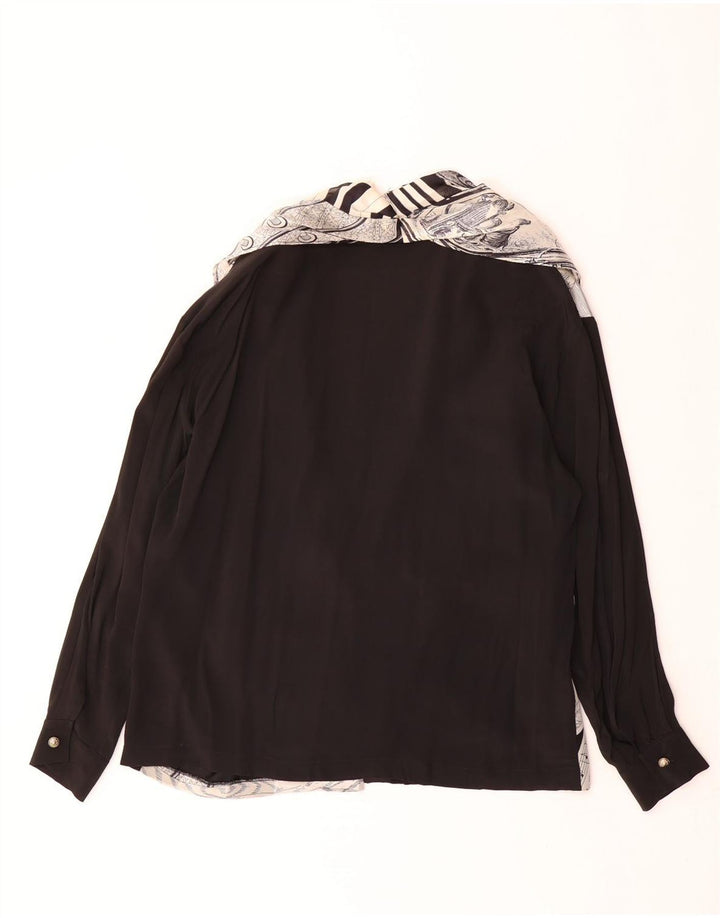 GIVIESSE Cárdigan con estampado abstracto para mujer UK 40 XL Negro