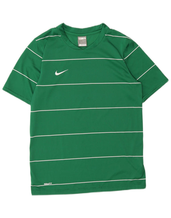 Nike Camiseta gráfica para niños 12-13 años Grande Verde Rayas Poliéster