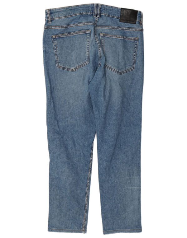 Zara Mens Slim Jeans EU 42 Large W32 L27 Algodón Azul