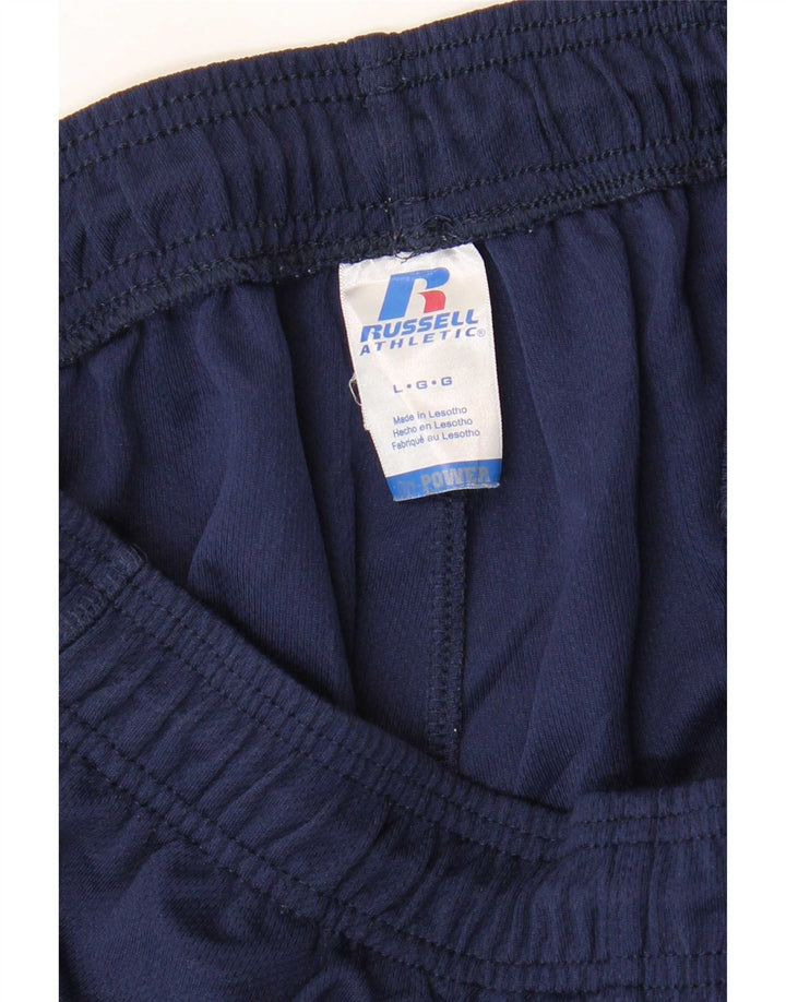 Russell Athletic Pantalones cortos deportivos Dri-Power para hombre, tamaño grande, poliéster azul marino