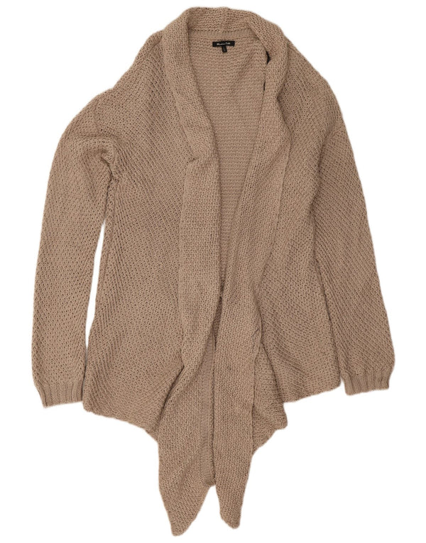 Massimo Dutti Cárdigan Abierto para Mujer UK 46 Large Algodón Beige