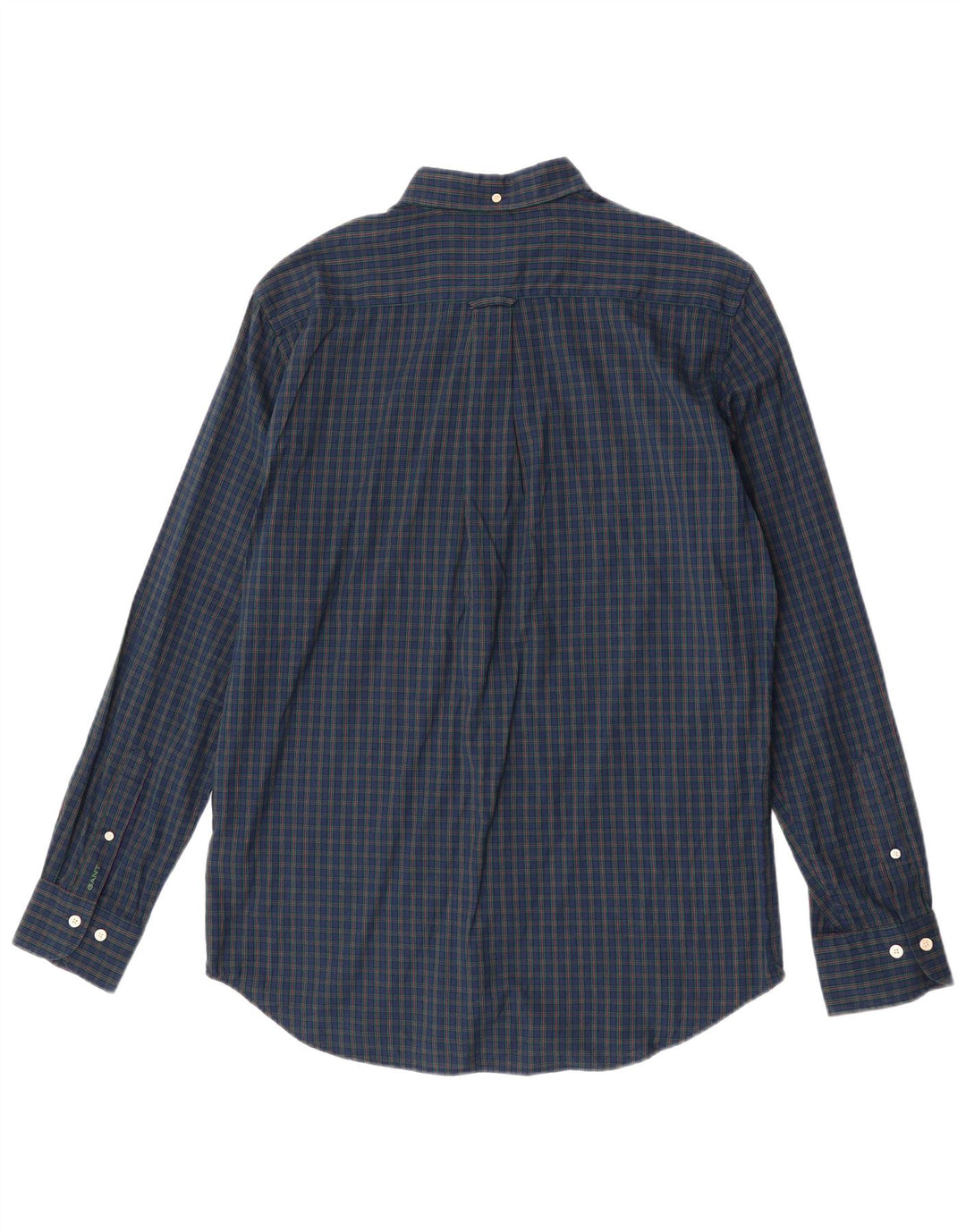 Gant Camisa Regular Fit para Hombre Talla 39/40 15 3/4 Medium Azul Marino Gingham