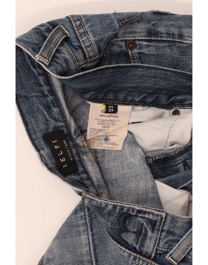 Vaqueros rectos para hombre Belfe W33 L28 Algodón azul