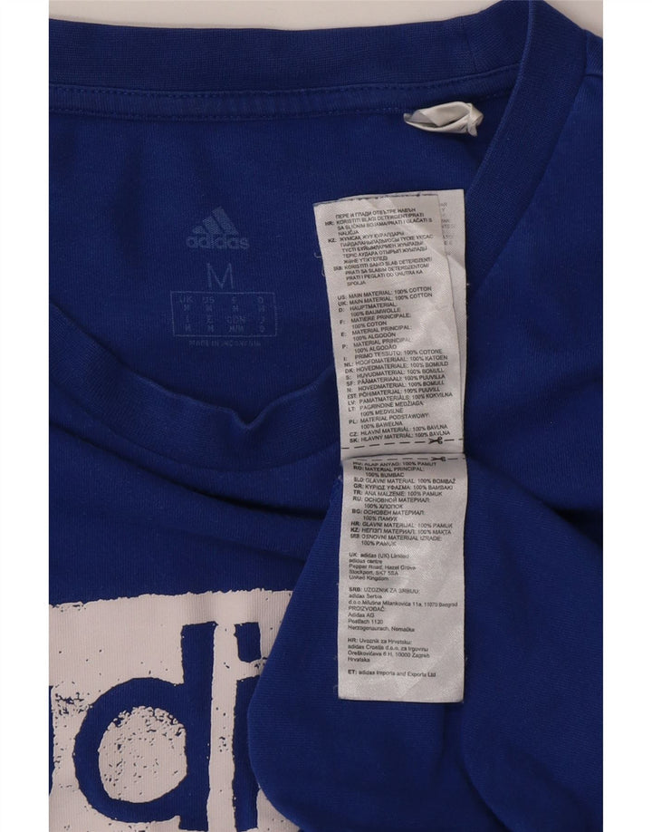 ADIDAS Camiseta gráfica para hombre Top Algodón azul medio