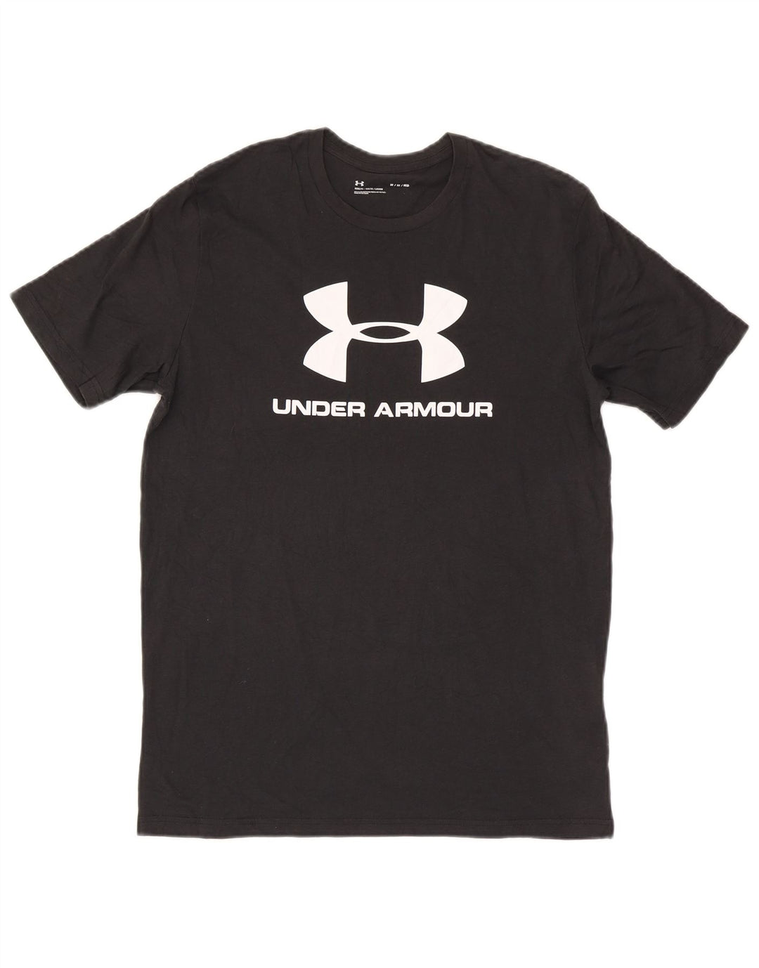 Under Armour Camiseta gráfica para hombre Top mediano de algodón negro