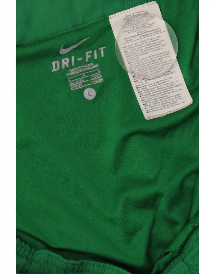 Nike Portugal - Pantalones cortos deportivos para hombre, poliéster verde grande