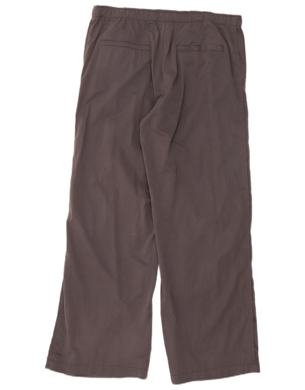 ZARA Mujer Pantalones Chinos De Pierna Ancha De Cintura Alta Grande W30 L30 Gris