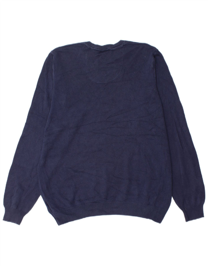Marks & Spencer Jersey de corte regular con cuello en V para hombre Azul marino mediano