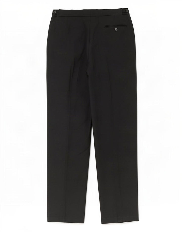 Marks & Spencer Pantalón de traje recto para hombre W34 L35 Poliéster negro