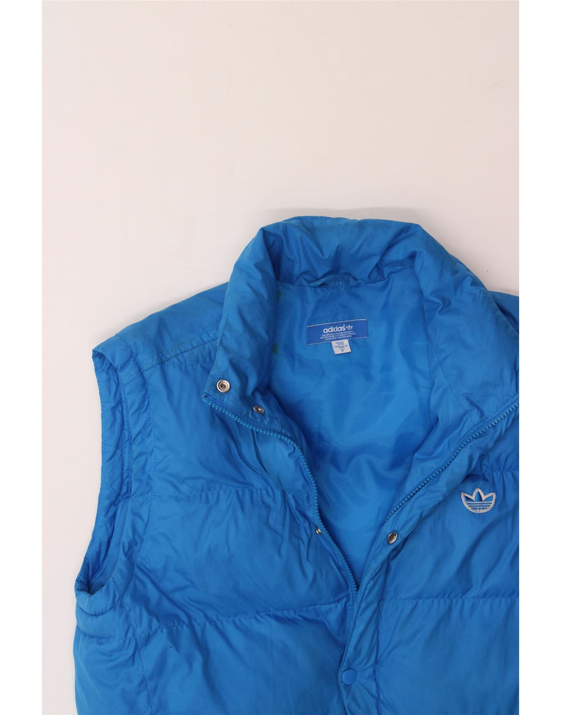 ADIDAS Mens Padded Gilet UK 36 Small Blue Polyester Vintage Adidas and Second-Hand Adidas from Messina Hembry 