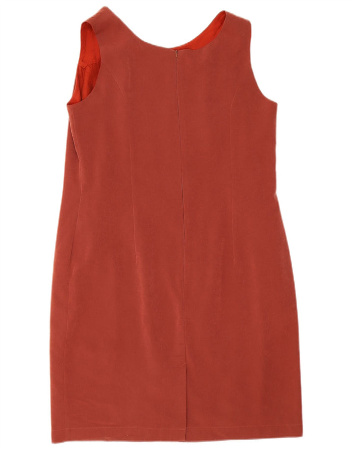 Vintage Mujer 1 Botón 2 Piezas Set UK 16 Poliéster Borgoña Grande