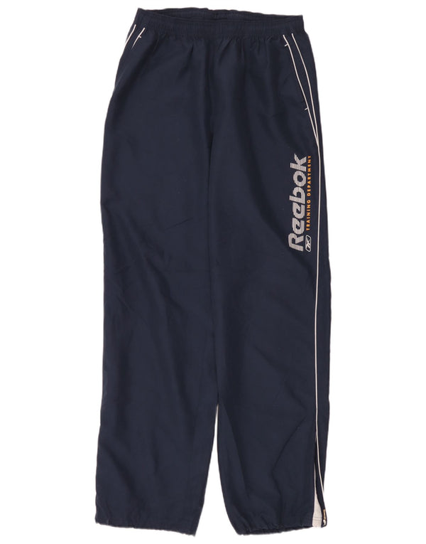Reebok - Pantalón de chándal gráfico para hombre, talla grande, poliéster, azul marino
