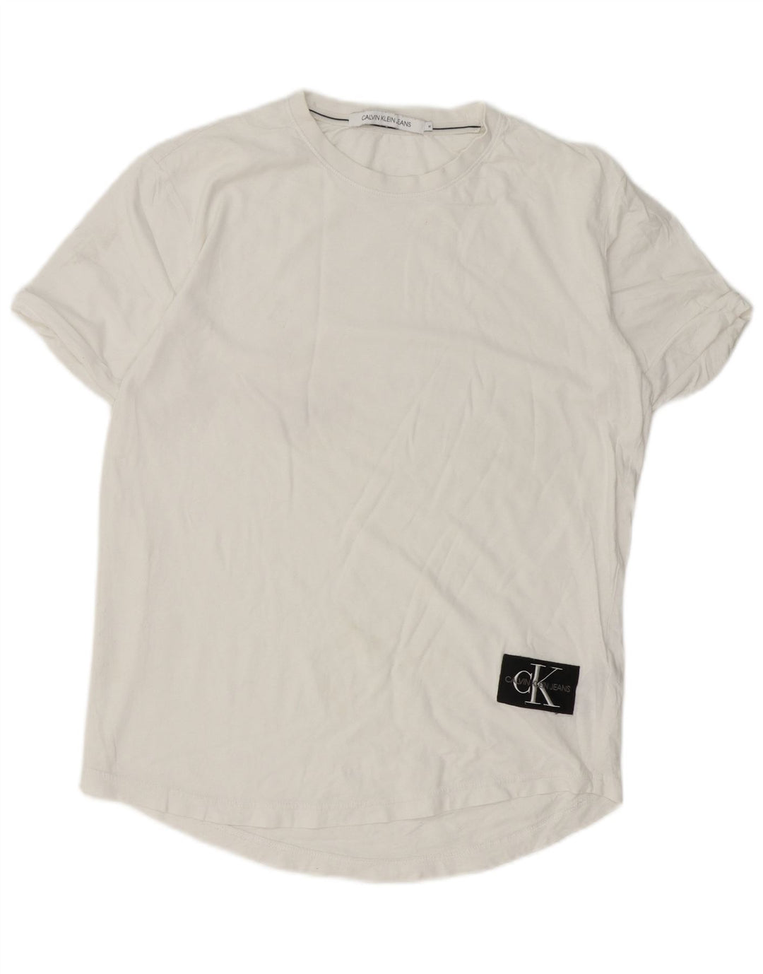 Calvin Klein Jeans - Camiseta para hombre, talla mediana, algodón blanco
