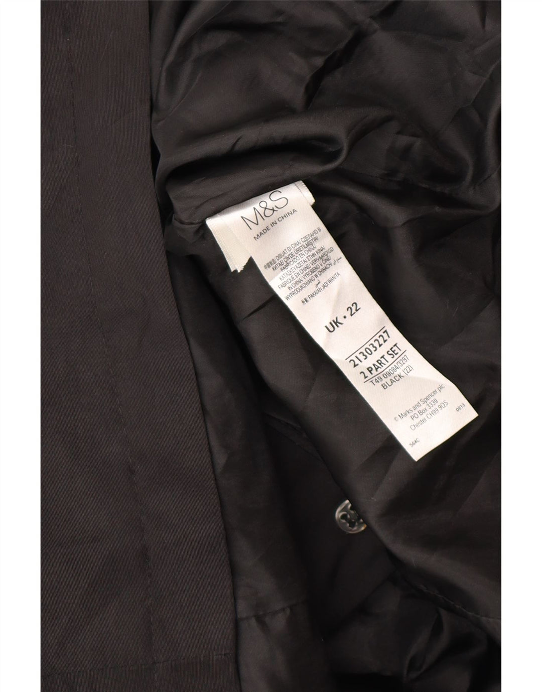 Marks & Spencer Gabardina para mujer UK 22 3XL Poliéster negro