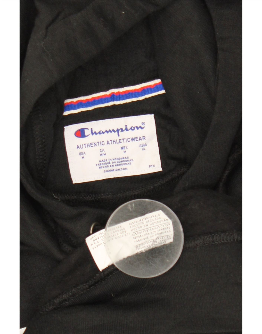 Champion Sudadera con capucha gráfica para mujer UK 40 Mediano Poliéster negro