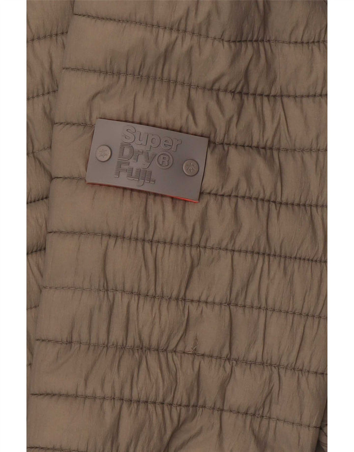 Superdry Chaqueta Acolchada Mujer UK 6 XS Nylon Caqui