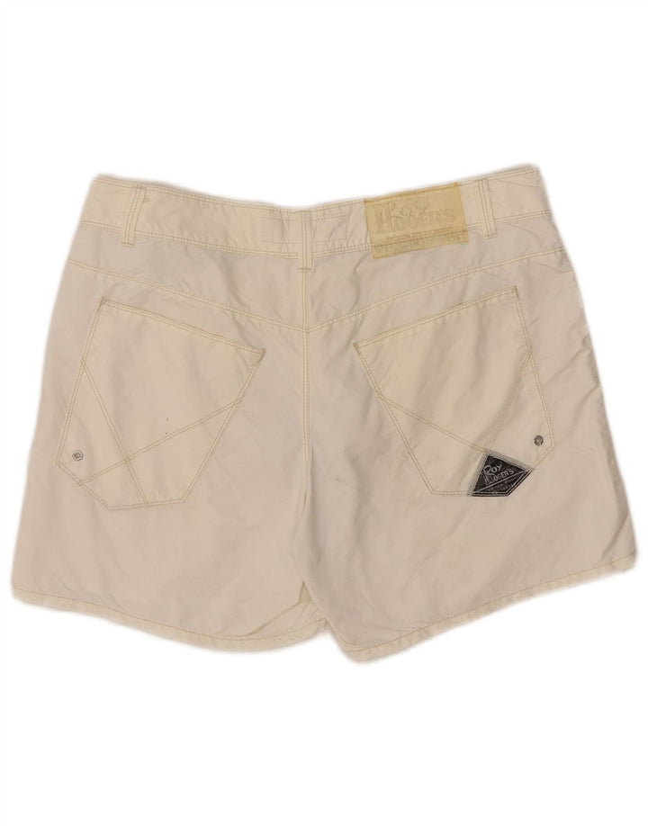 Roy Rogers Pantalones cortos casuales para mujer IT 48 XL W34 Poliamida blanco roto