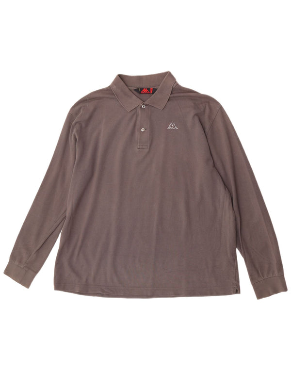 Kappa Polo De Manga Larga Hombre XL Gris Algodón