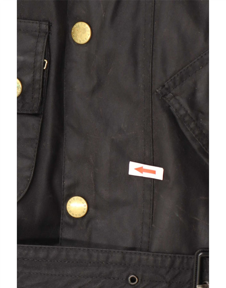 Barbour Chaqueta de algodón encerado para hombre Reino Unido 42 XL Negro