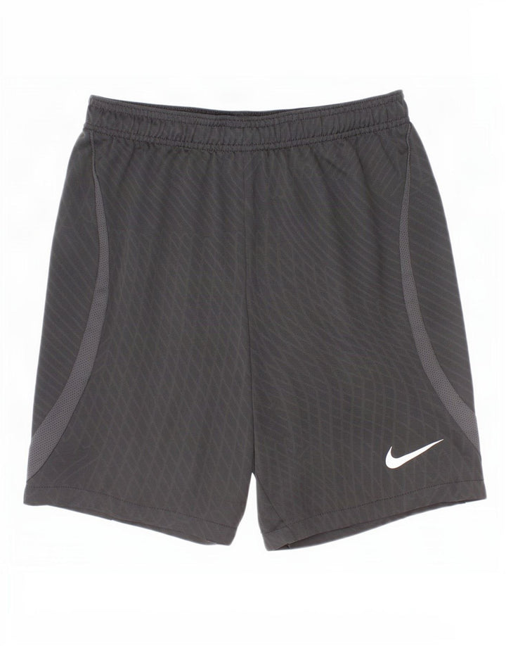 Nike - Pantalones cortos deportivos Dri Fit para niños de 12 a 13 años, tamaño grande, color negro, poliéster
