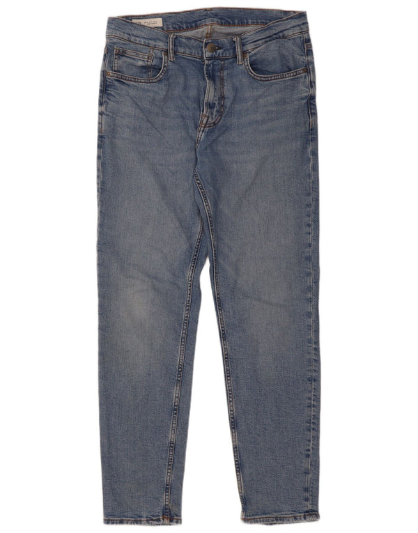 Zara Mens Slim Jeans EU 42 Large W32 L31 Algodón Azul