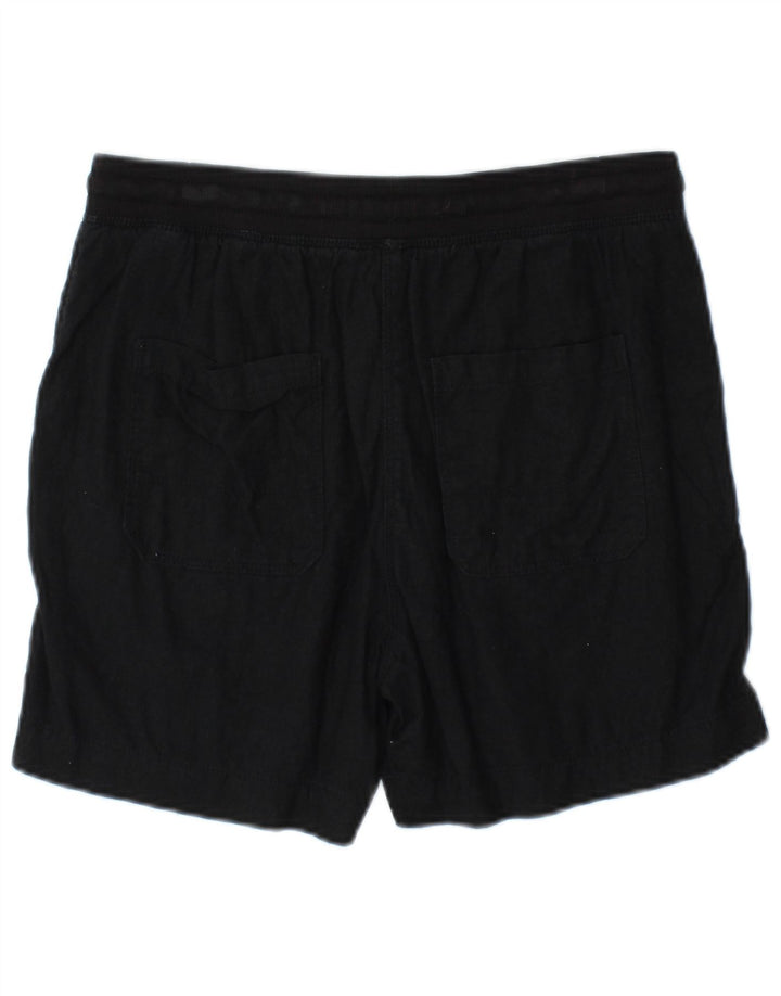 Marks & Spencer Pantalones cortos chinos para mujer UK 10 Small W32 Black Linen