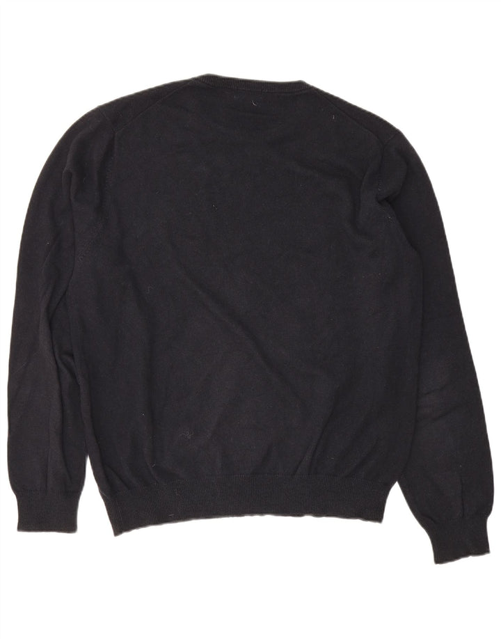 Sun68 - Jersey de cuello redondo para hombre, talla grande, algodón negro