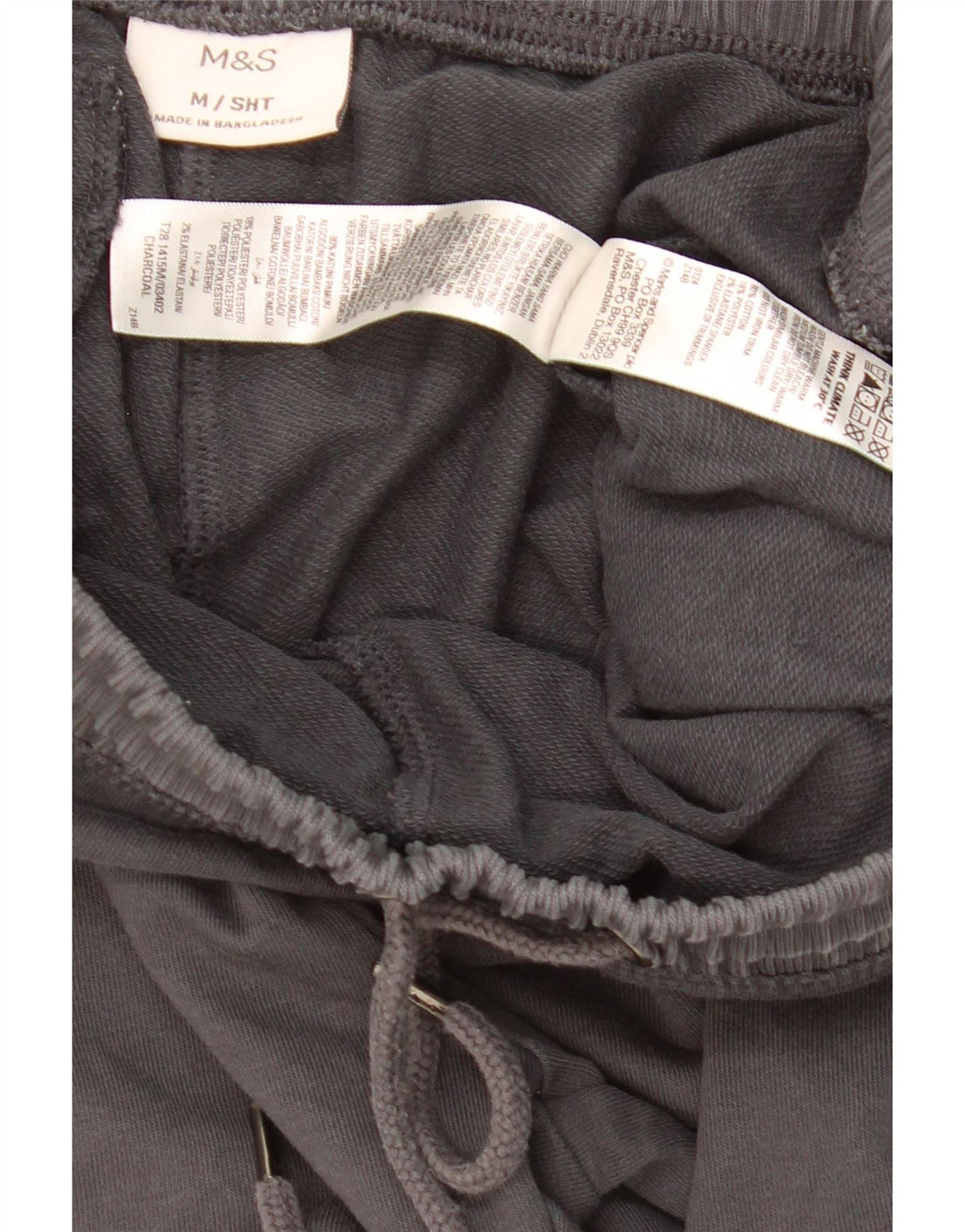 Pantalones de chándal Marks & Spencer para hombre de algodón gris medio