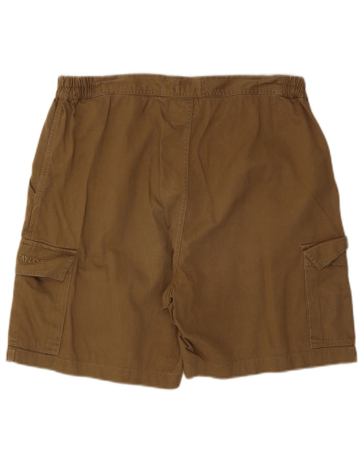Nick Taylor - Pantalones cortos tipo cargo para hombre, tamaño mediano, W32, algodón marrón