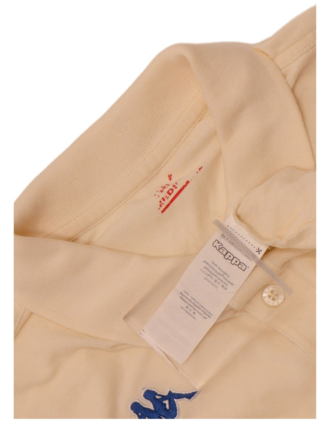 Polo Kappa Hombre Algodón Blanco Mediano