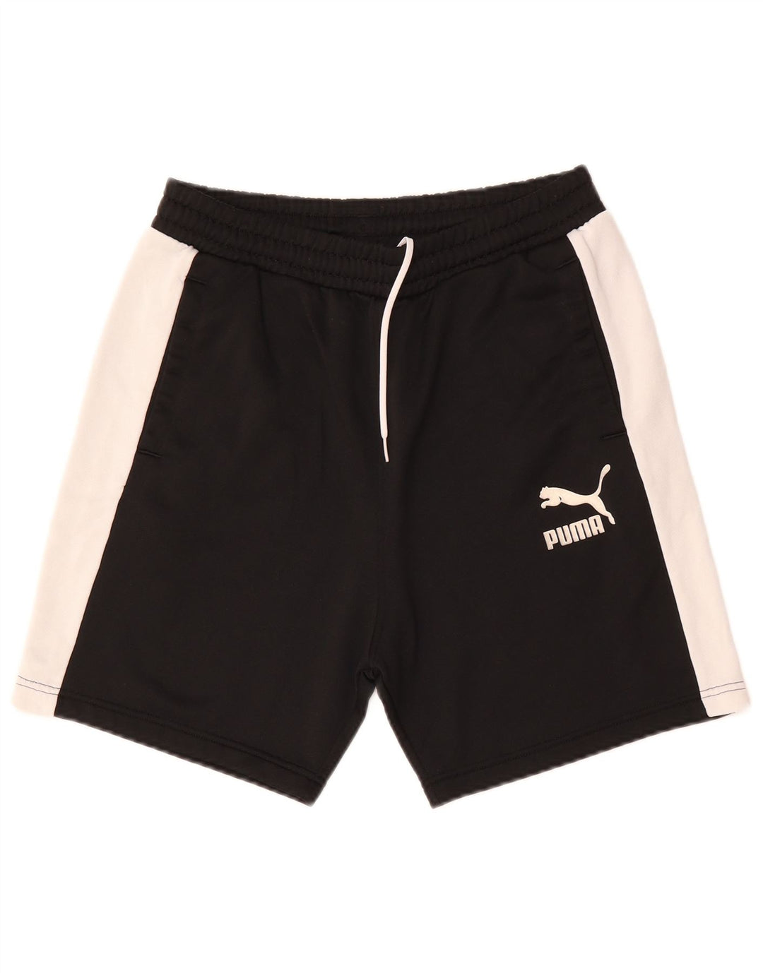 PUMA Pantalones cortos deportivos para hombre Poliéster color block mediano negro
