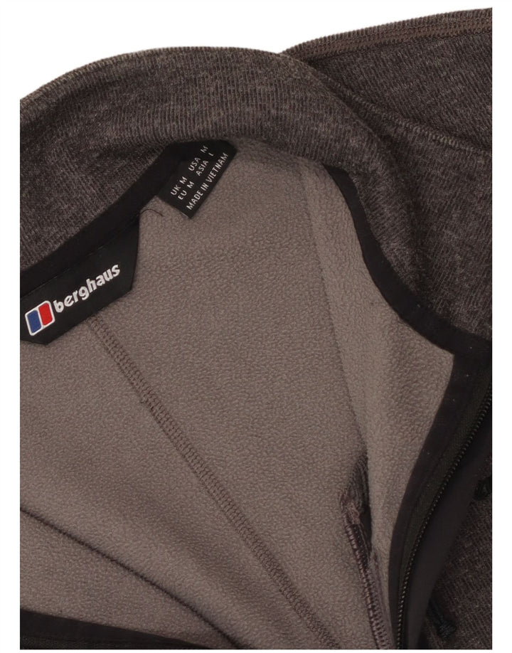 Berghaus Hombre Sudadera Con Cremallera Y Cuello Jersey Gris Medio