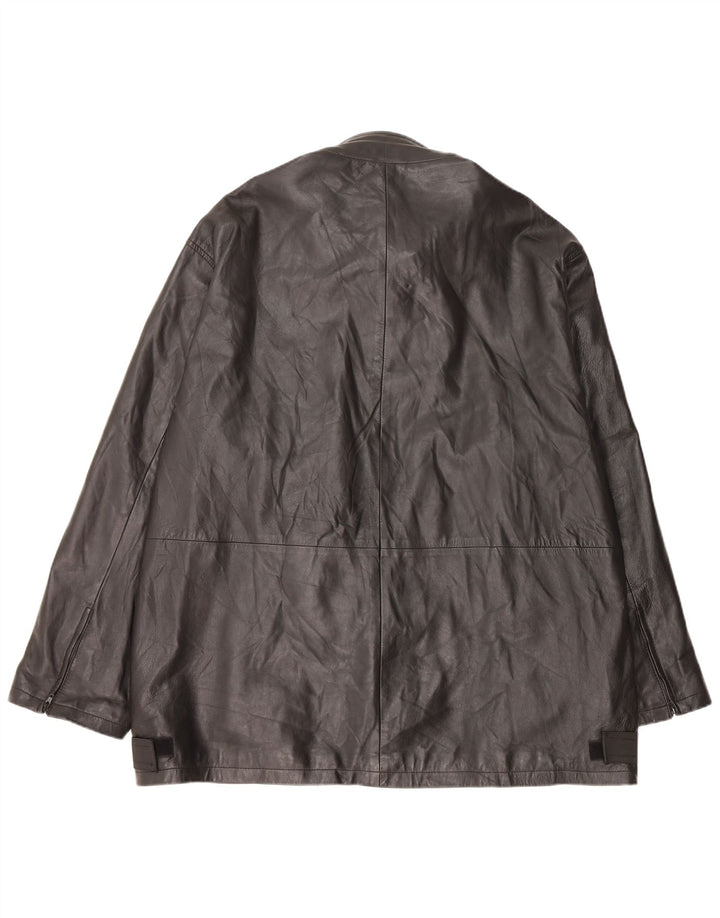 CONBIPEL Chaqueta de cuero para hombre IT 54 2XL Cuero negro