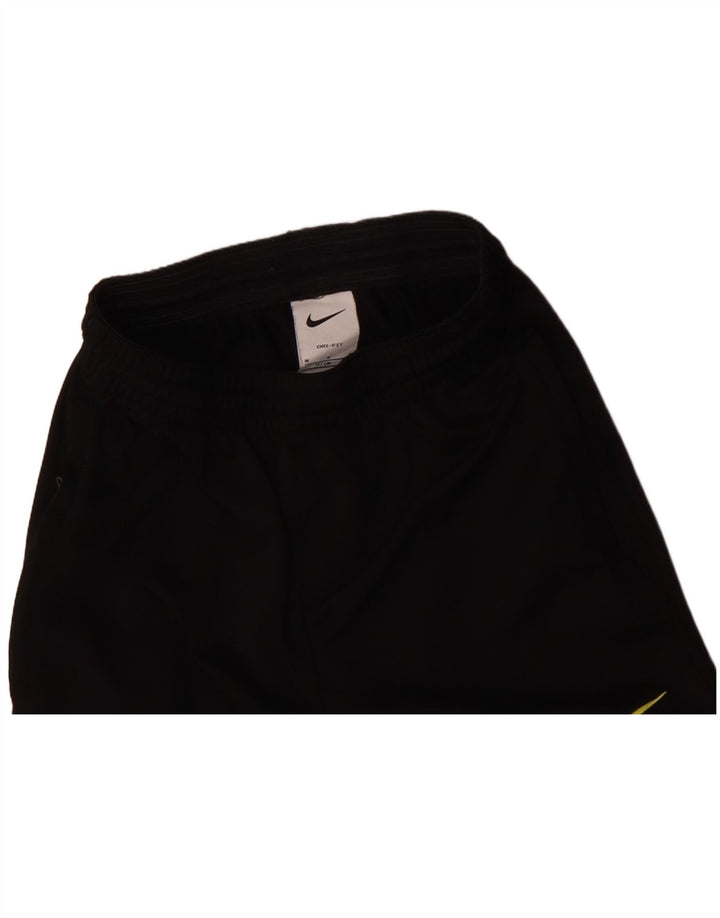 NIKE Boys Dri Fit Tracksuit Trousers 10-11 Years Medium Black Colourblock