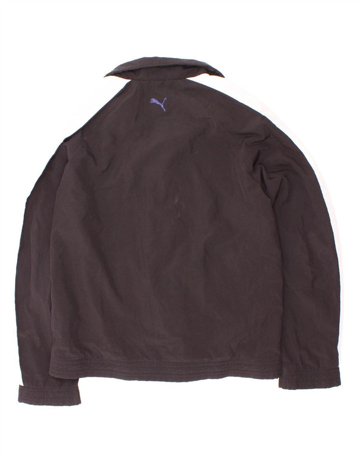 Puma Chaqueta de chándal con gráfico gráfico para niños 9-10 años Bloque de Color Negro